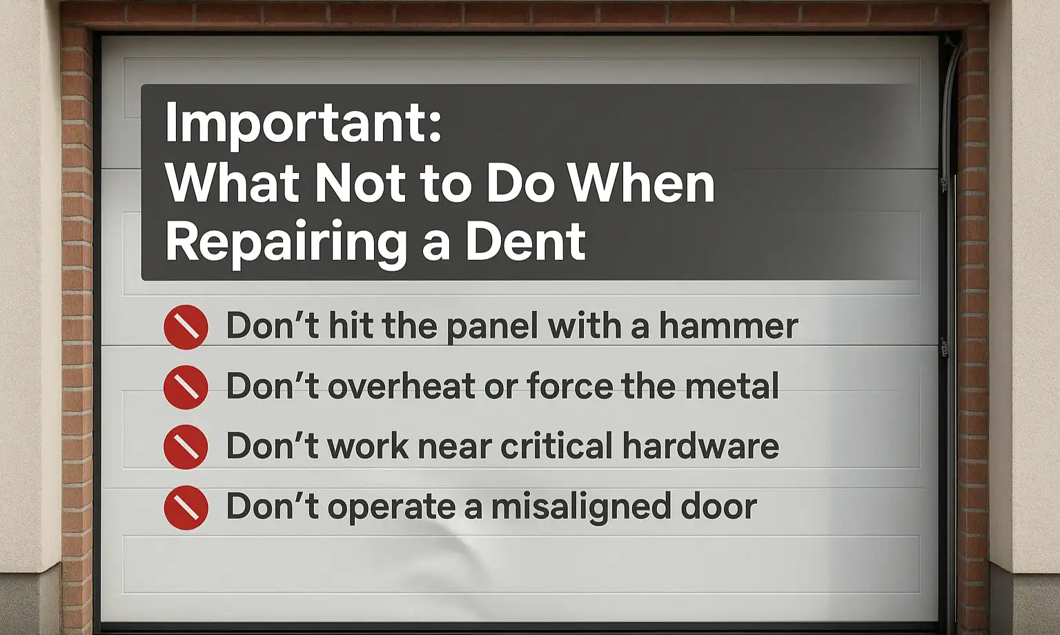 What Not to Do When Repairing a Dent