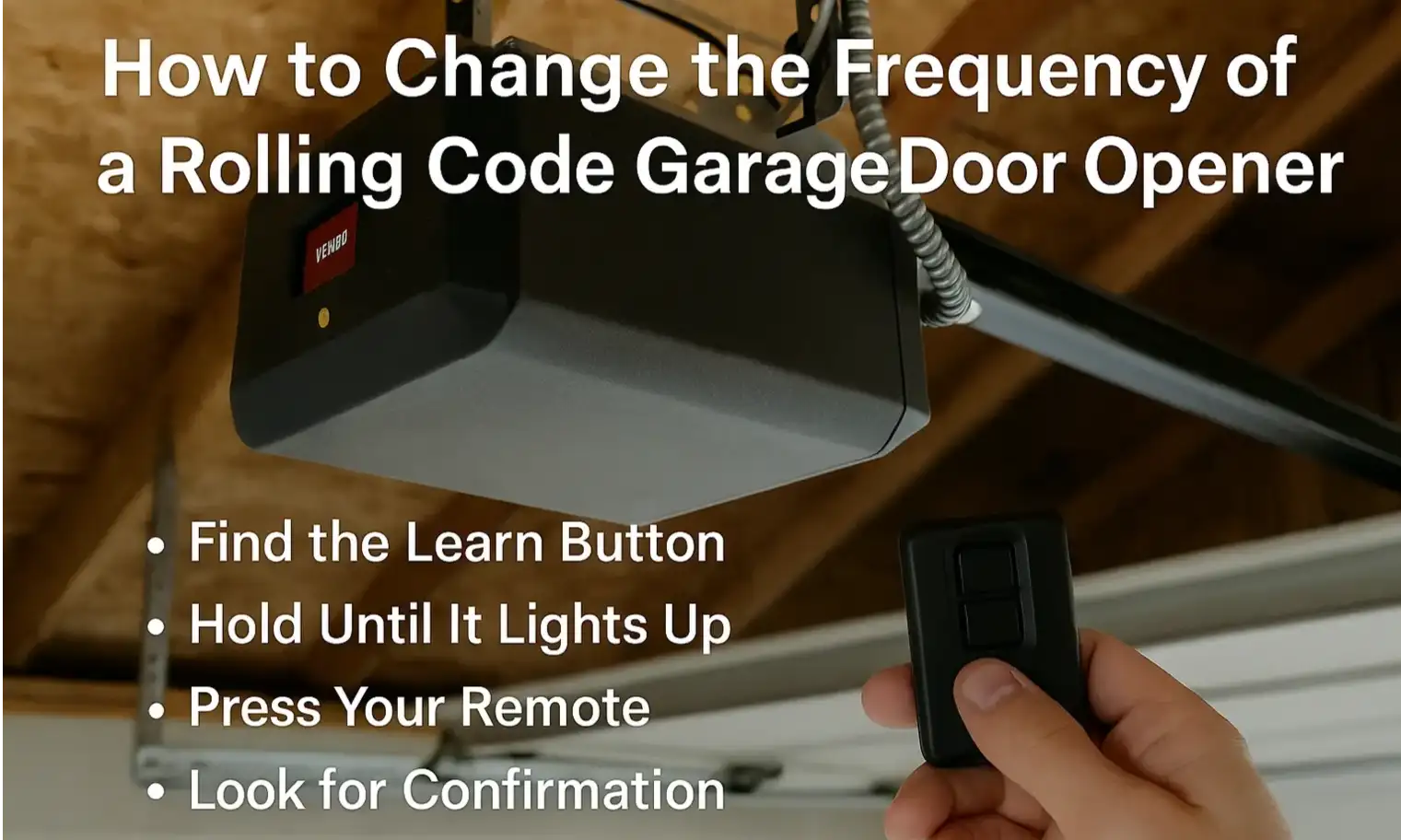How to Change the Frequency of a Rolling Code Garage Door Opener