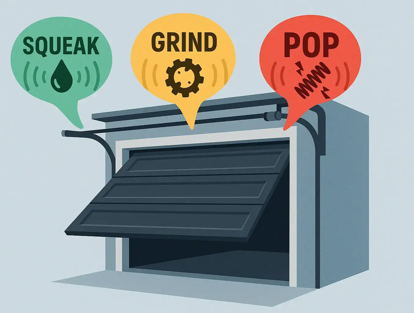 garage door sounds explained photo