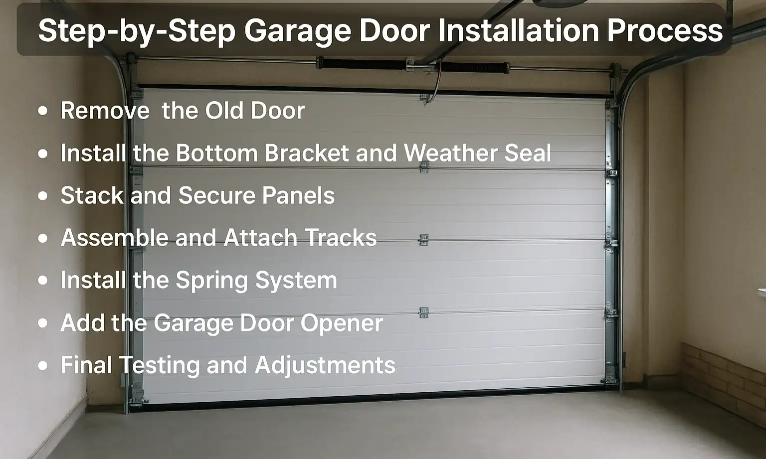 Step-by-Step Garage Door Installation Process