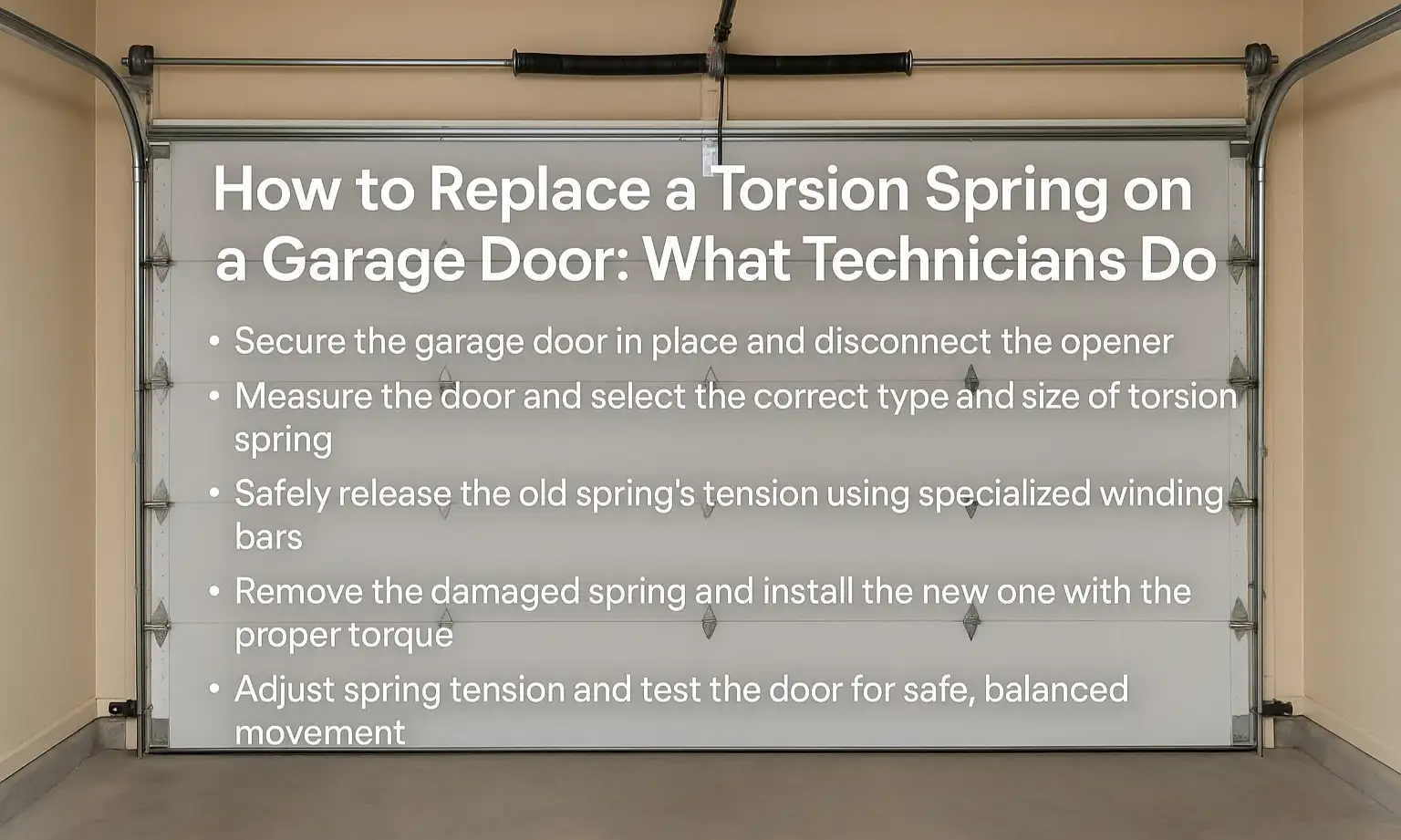 How to Replace a Torsion Spring on a Garage Door