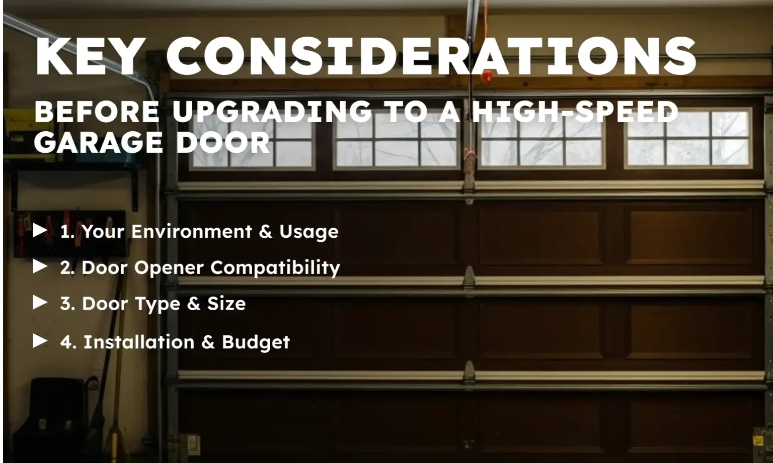 Key Considerations Before Upgrading to a High-Speed Garage Door