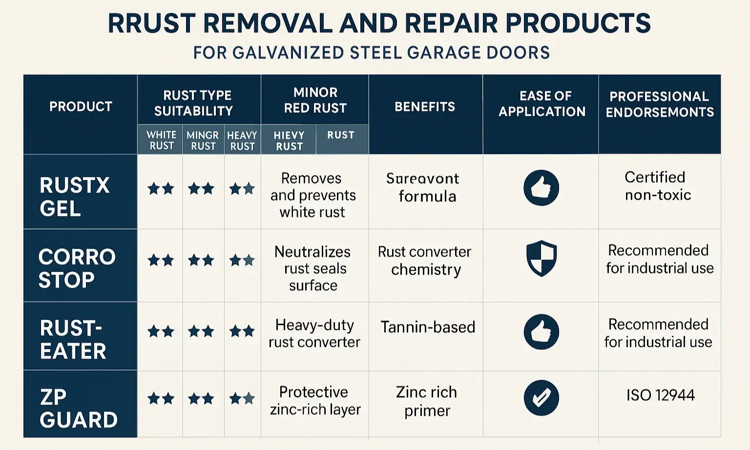 Select the most effective rust removal and repair products tailored to your galvanized steel door’s condition for lasting results.