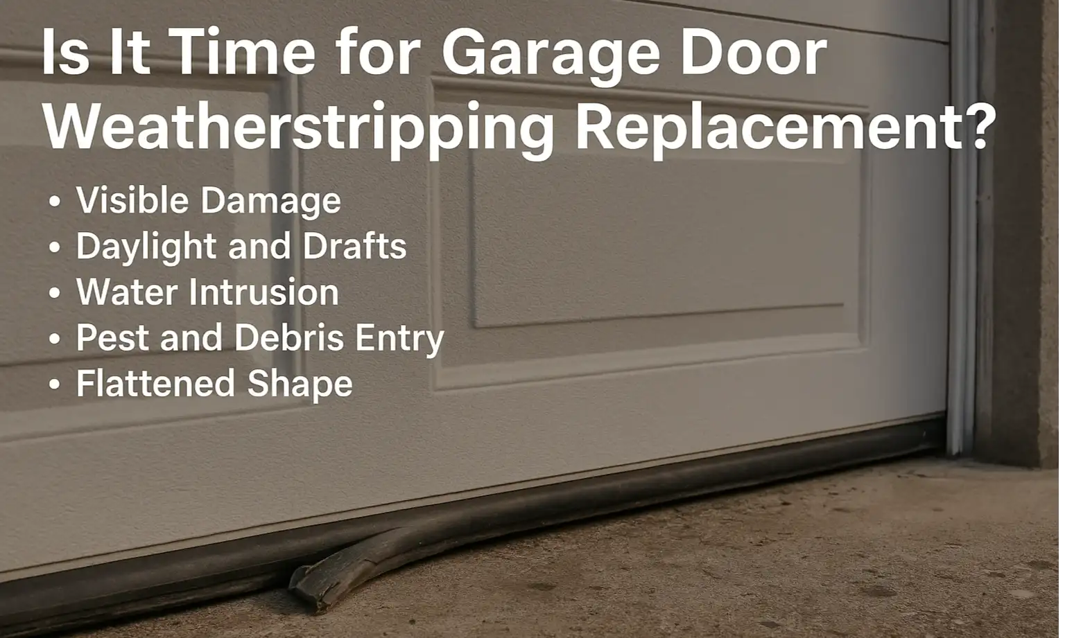 Is It Time for Garage Door Weatherstripping Replacement