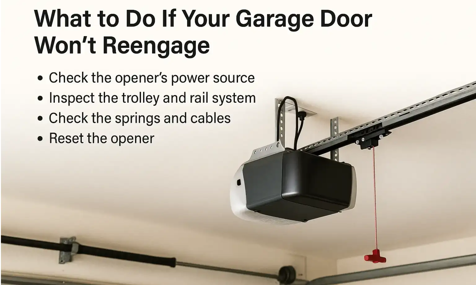 What to Do If Your Garage Door Won’t Reengage 