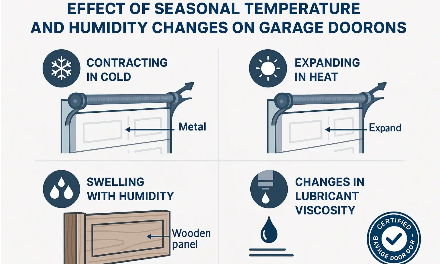 See how seasonal changes affect your garage door to prevent issues.