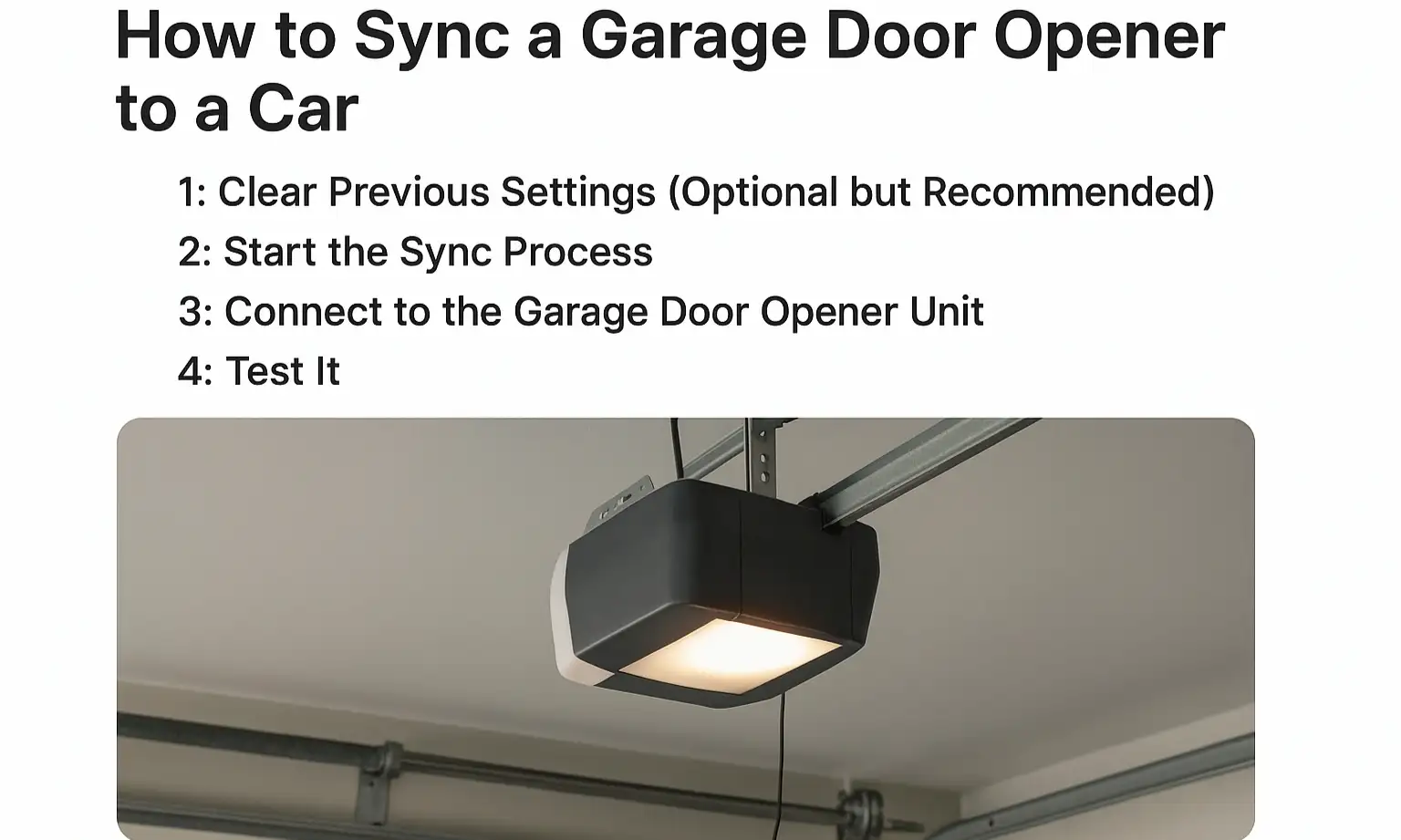 How to Sync a Garage Door Opener to a Car