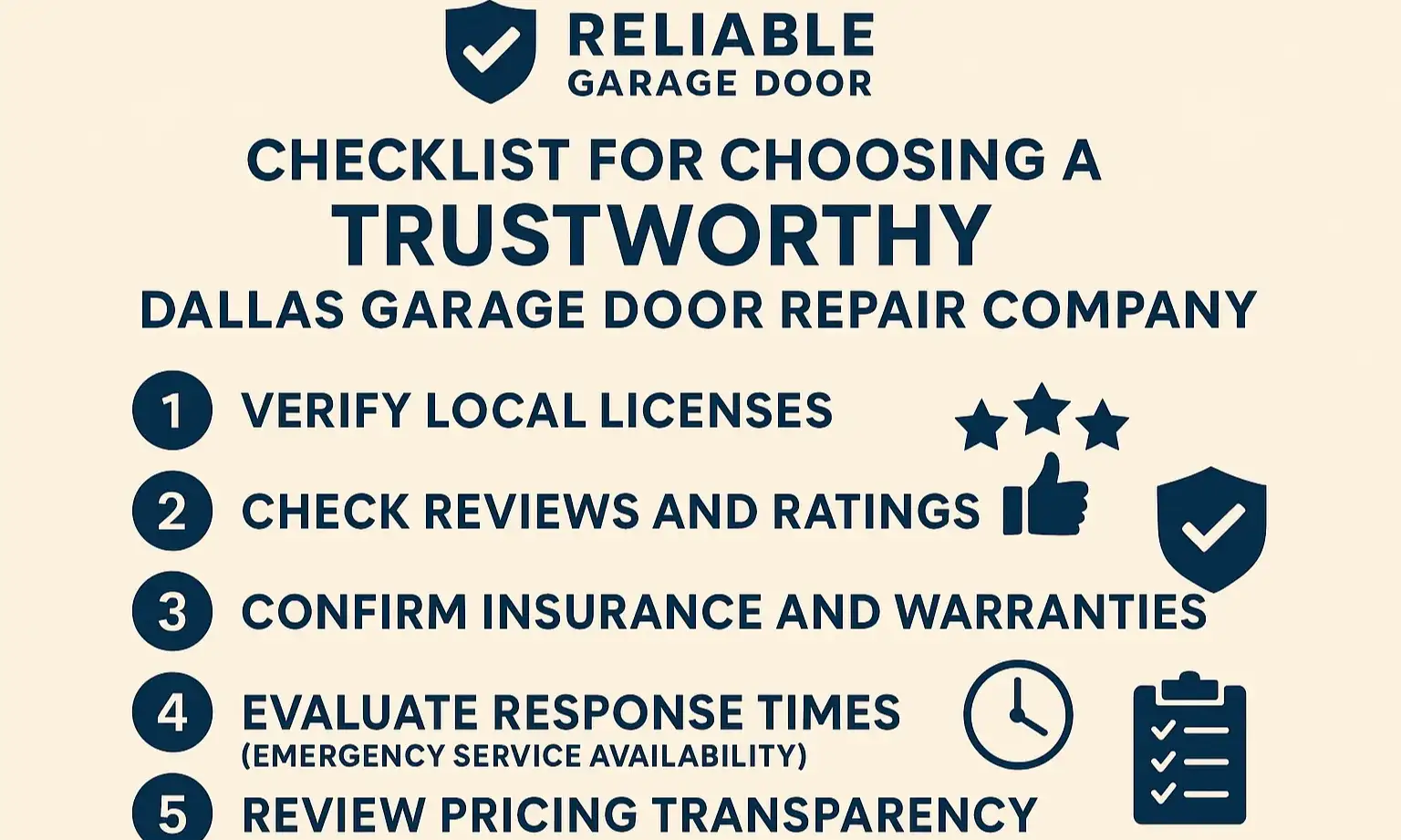 A friendly, professional garage door technician in uniform standing by a service van, smiling and ready to help a customer.