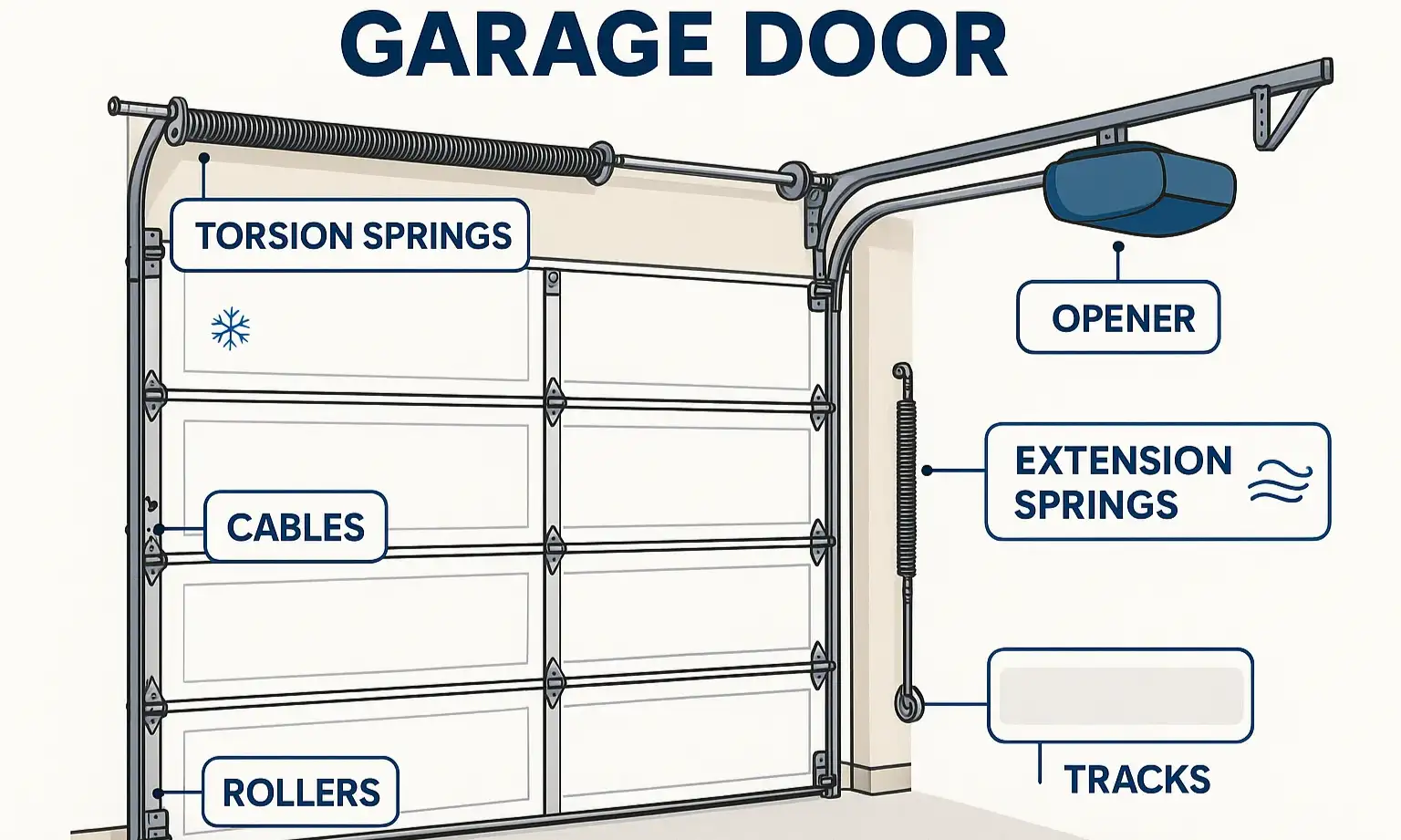 Understand the essential parts of your garage door and how local weather affects their longevity to make confident maintenance and repair decisions.