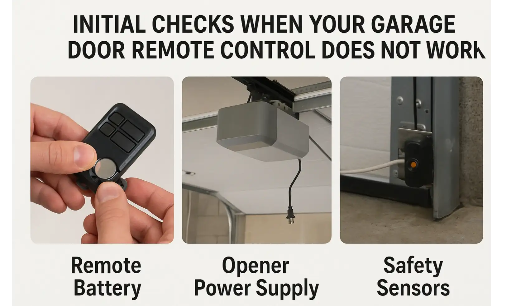 Initial Checks When Your Garage Door Remote Control Does Not Work
