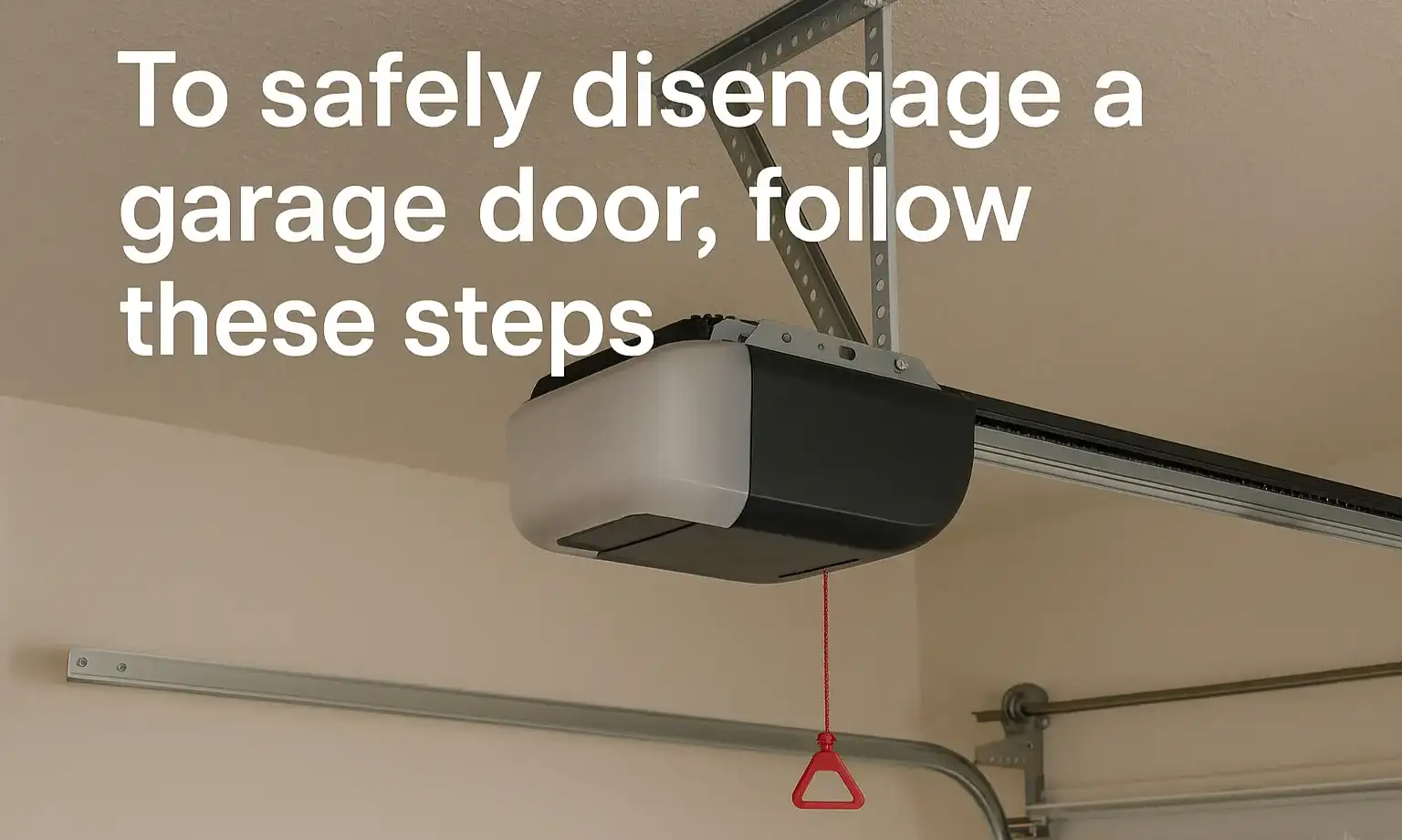 To safely disengage a garage door, follow these steps