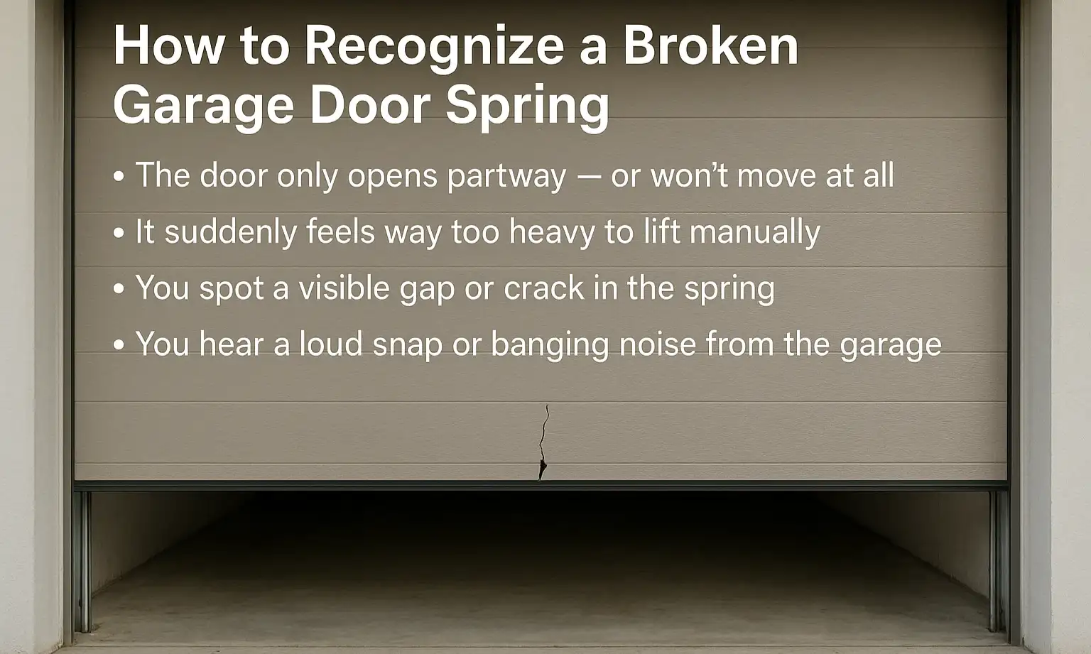 How to Recognize a Broken Garage Door Spring