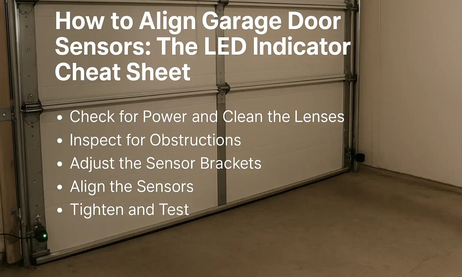 How to Align Garage Door Sensors