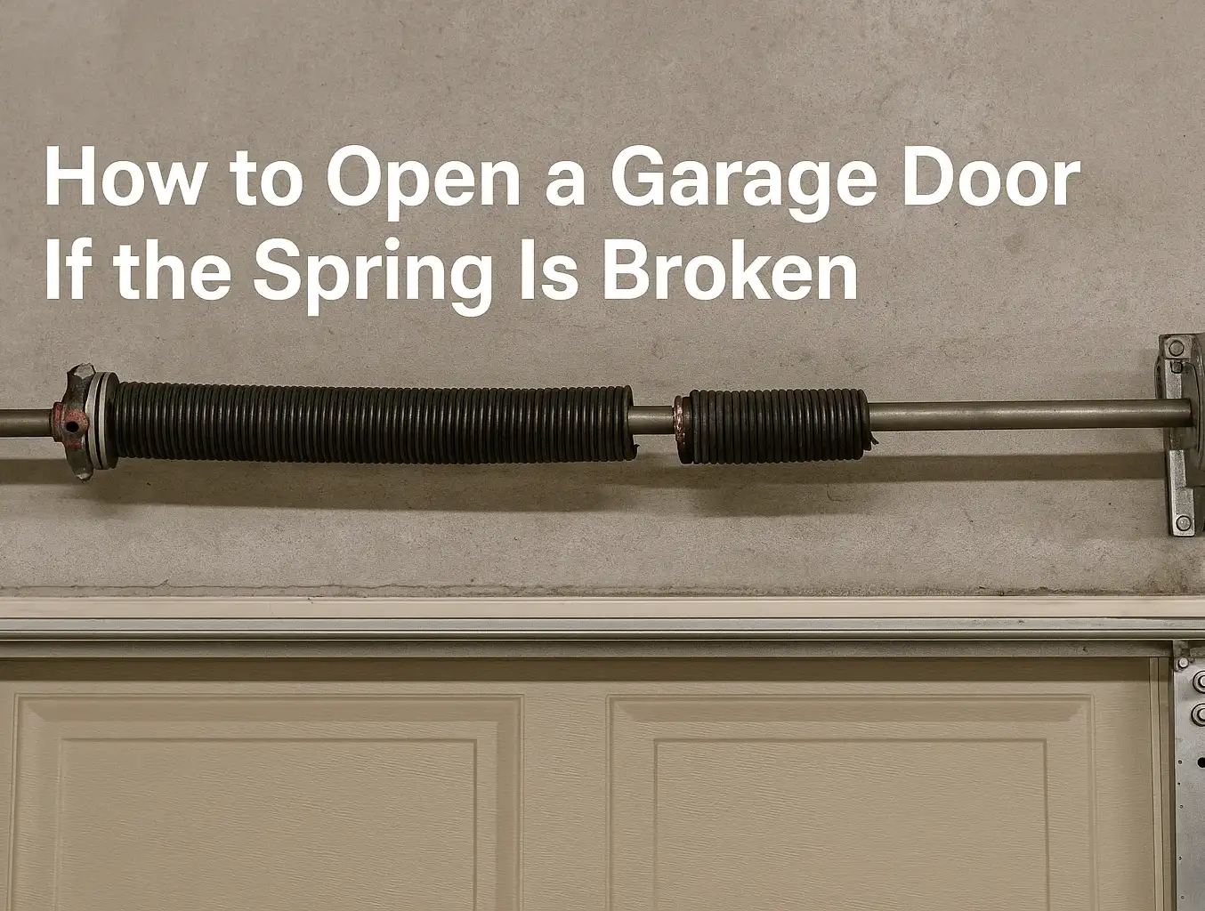 How to Open a Garage Door If the Spring Is Broken