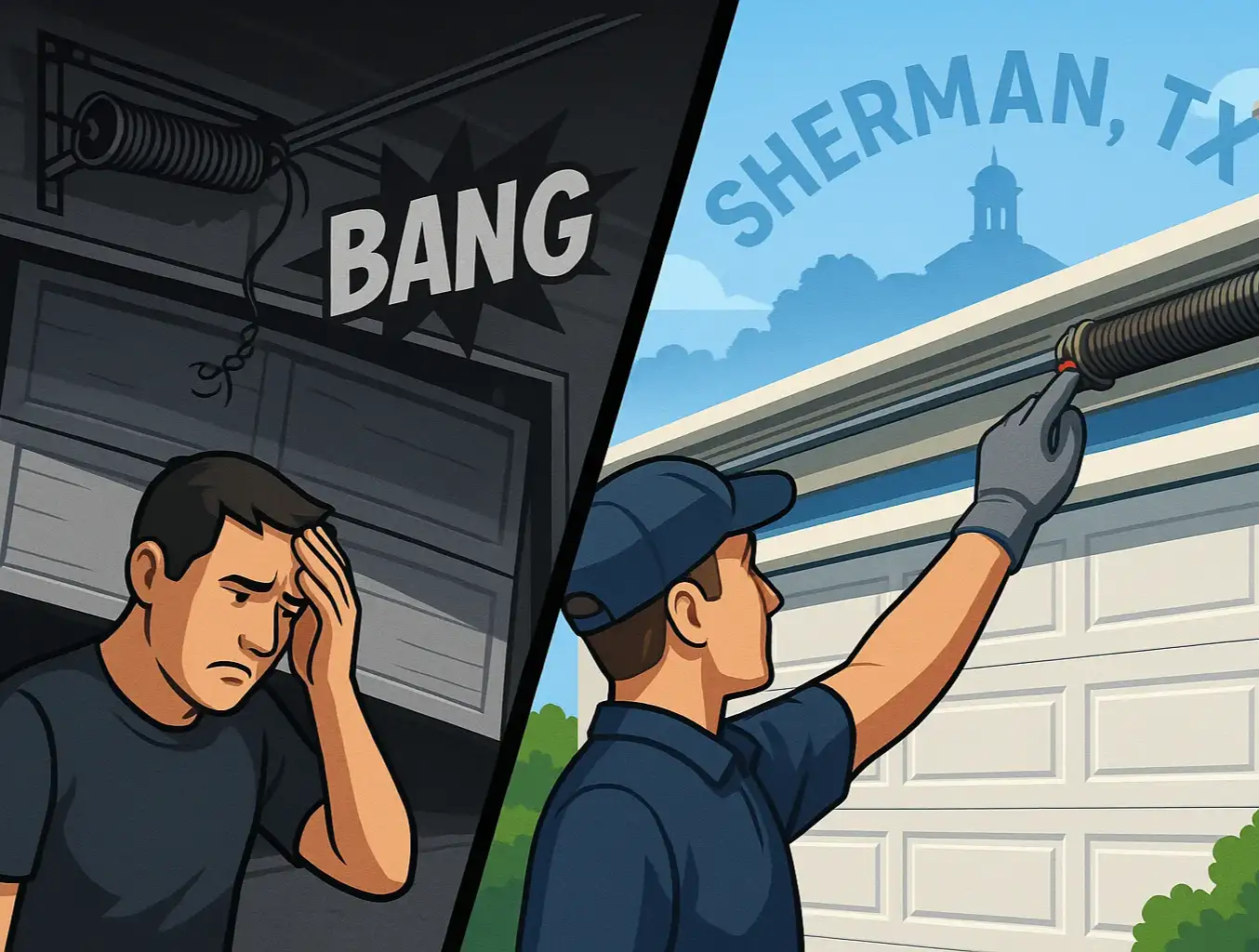 keep your sherman garage door safe and reliable photo