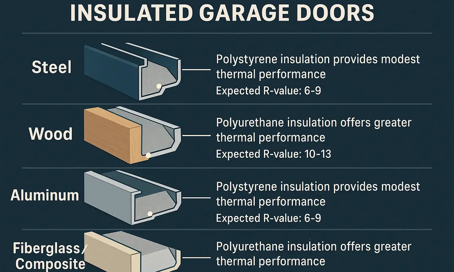 Inside Insulated Garage Doors: Layer-by-Layer Comparison