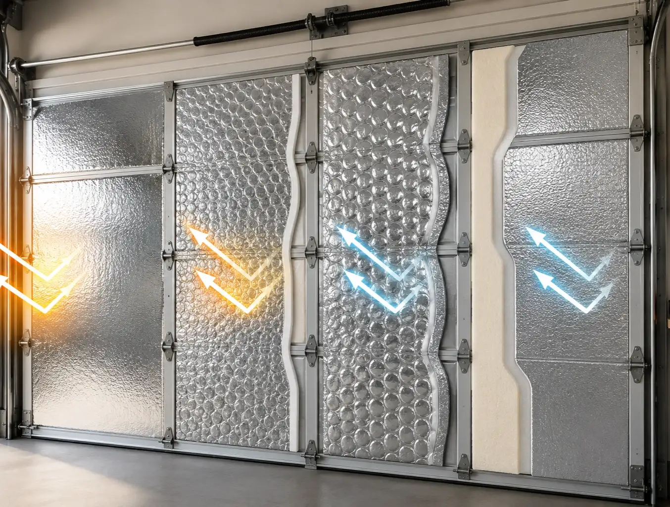 reflective foil insulation garage doors photo