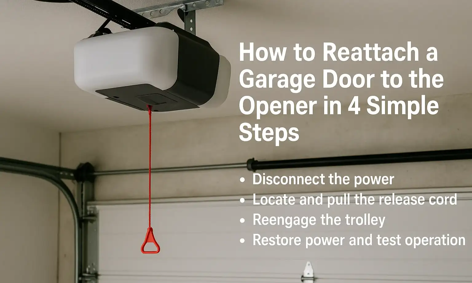 How to Reattach a Garage Door to the Opener