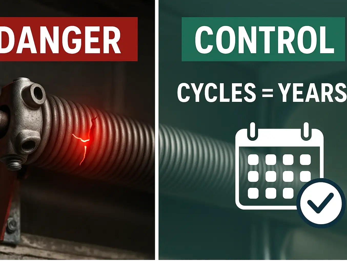 garage door spring cycle life photo