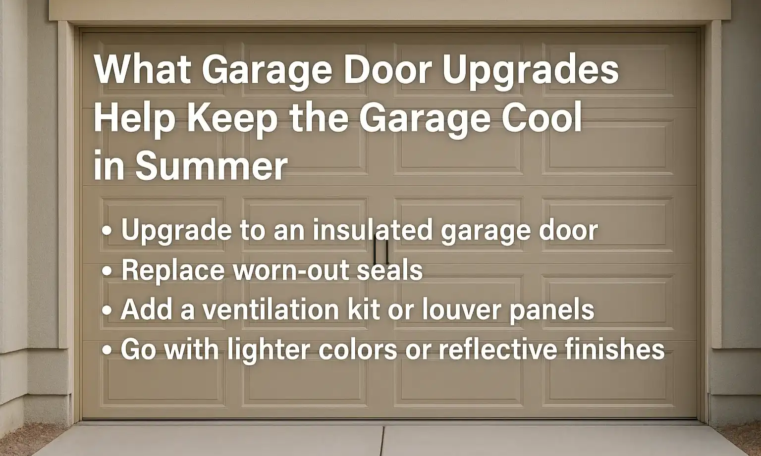 What Garage Door Upgrades Help Keep the Garage Cool in Summer