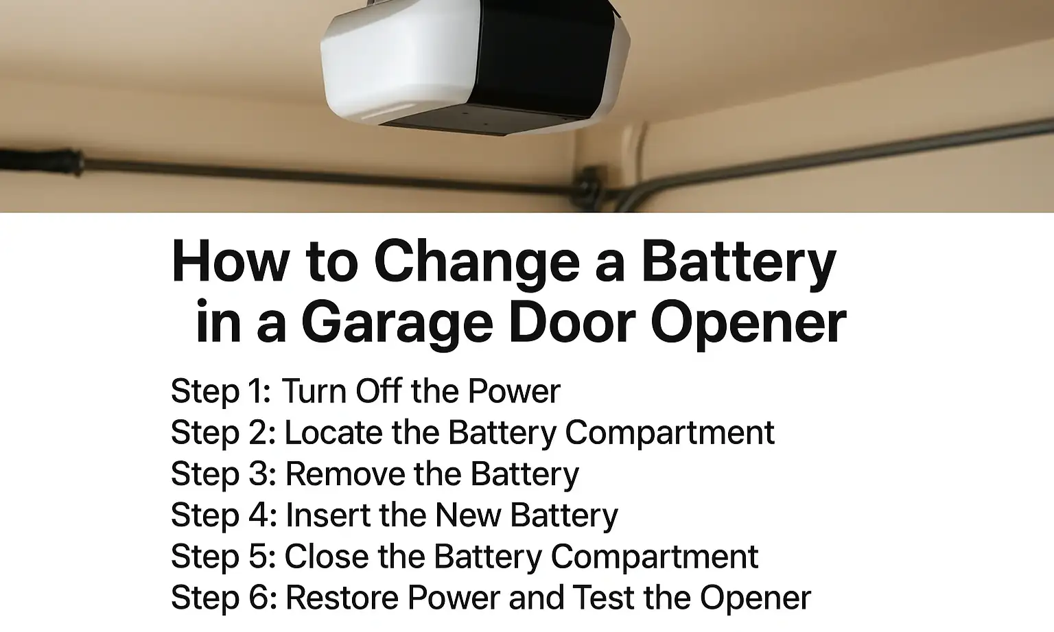  How to Change a Battery in a Garage Door Opener